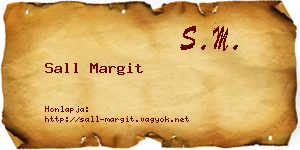 Sall Margit névjegykártya